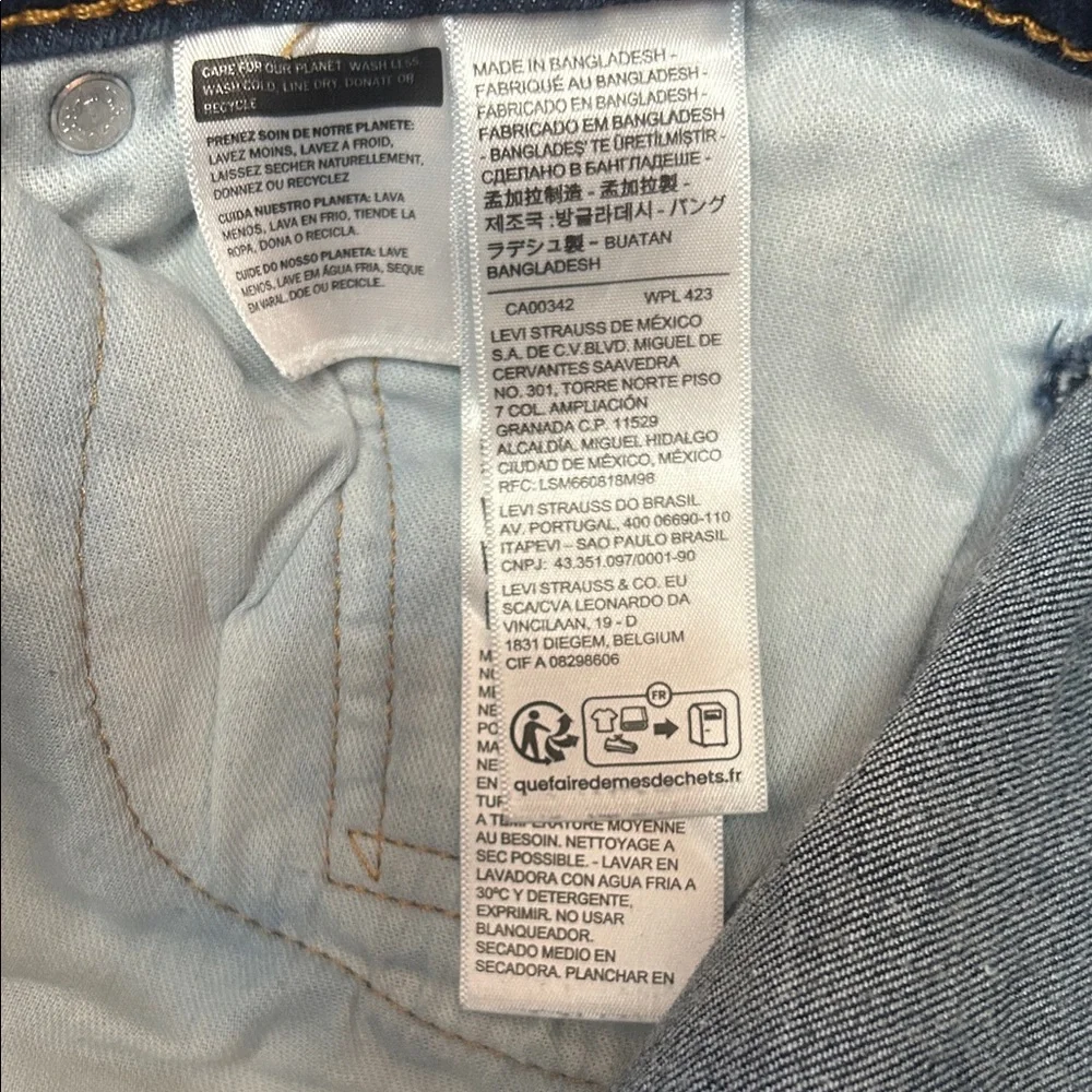 Levi's 511 Dark Blue Slim Straight Men's Jeans - Picture 10 of 10